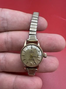 Vintage OMEGA Ladymatic ladies auto watch cal.680 14K Filled For Parts/Repair - Picture 1 of 18
