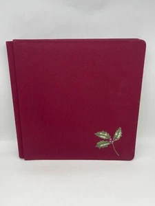 Creative Memories Burgandy Red Christmas Holly 12x12 Album W/ 17 Pages Old Style - Picture 1 of 14