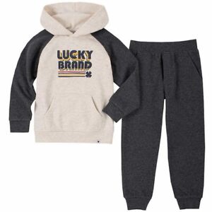 Lucky Kids' Boy's 2-piece Fleece Set, Charcoal Size 3T,4T,5