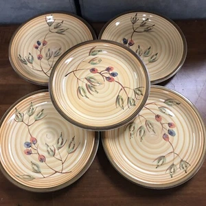 Royal Norfolk Greenbrier International Berry and Leaves Dinner Plates (5) - Picture 1 of 9