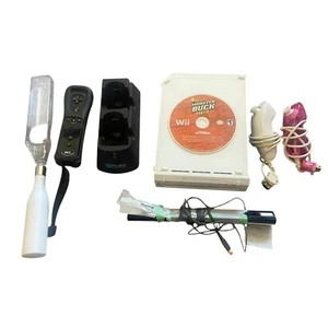 Nintendo Wii Console Bundle RVL-001 White Controllers Game Missing Power Cord - Picture 1 of 16