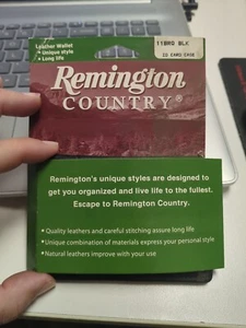 REMINGTON LEDER SPORTLER GELDBÖRSE/AUSWEISETUI BESTICKT NEU IN VERPACKUNG - Bild 1 von 5