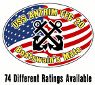 Uss Antrim Ffg 20 Oval Decal / Sticker Military Usn U S Navy S05b