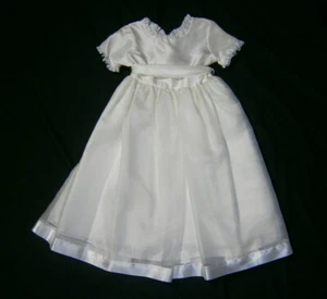 Grace Girl 10 Ivory Satin & Organza Tulle Flower Girl Party Dress NWT $135 - Picture 1 of 4