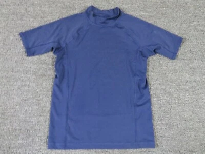 Camisa de natación Lands End para niños grande azul manga corta cuello falso Foto 1 de 4