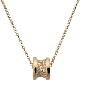 BVLGARI Necklace K18 Pink Gold diamond B-zero.1 used - Picture 1 of 10