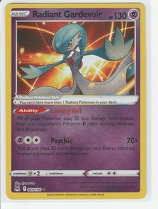 Radiante Gardevoir Espada y Escudo Origen Perdido 069/196 Radiante Raro Pokémon Único - Imagen 1 de 2