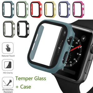 Tempered Glass Temper Glass Case Bumper For Apple Watch Ultra 8 7 6 5 SE - Photo 1 sur 19
