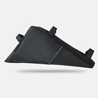 Black Triangle Beam Bag for Bike Storage PU Material Lightweight Design