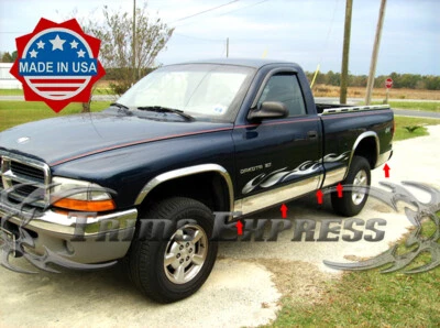 Ajuste: Dodge Dakota 1997-2004 cabina regular platón corto panel basculante moldura con F 7" 10 piezas Foto 1 de 4