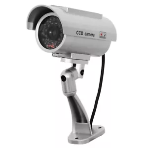 Solar Powered Dummy Surveillance Security Camera CCTV with LED Record Light - Picture 1 of 5