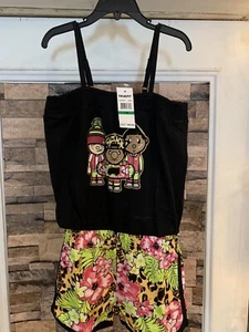 Cool Kids Trukfit Girl's Summer Romper L Black Neon - Picture 1 of 2