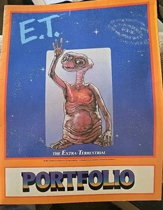 Vintage 1982 E.T. School Folder Portfolio The Extra-Terrestrial - Picture 1 of 5