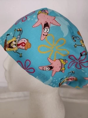 Euro Style - Spongebob and Patrick -Surgical Scrub Cap - Image 1 of 4