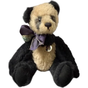 Knickerbocker Teddy Bear 12” Bamboo Panda Bear 100% Wool 1428 NewGeneration Coll - Picture 1 of 11