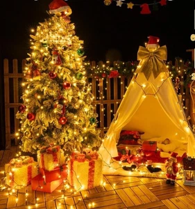 Christmas Lights  210FT 640LED Color Changing 11 Modes Remote Control Warm White - Picture 1 of 8