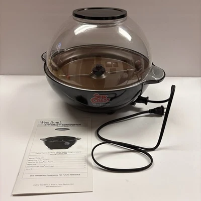West Bend Stir Crazy 6 Quart Electric Popcorn Maker Corn Popper #82306, BLACK - Image 1 of 4