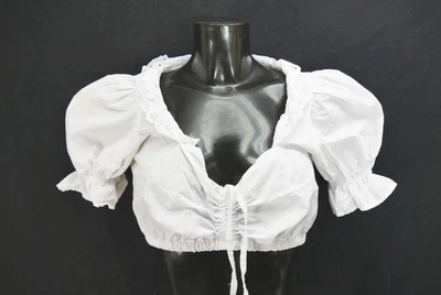 Gr.38 Dirndlbluse weiß Bluse für Dirndl Fuchs Baumwollmischung Spitze B11351 - Bild 1 von 4