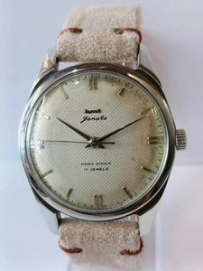HMT JANATA 17J WINDING PATINA WHITE DIAL 040704 INDIA MEN'S WORKING CONDITION - Picture 1 of 21