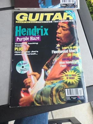 Guitar techniques magazine tuition with CD December 1996 Hendrix Purple Haze - Image 1 of 3