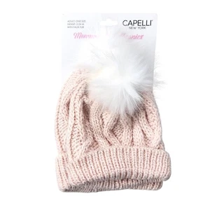 Capelli New York Rosa Tejido Mommy and Me Gorros Set de Regalo OS / 12-24 Meses - Imagen 1 de 5