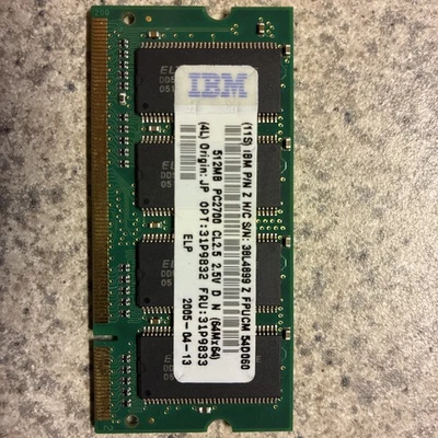 512MB PC2700S-2533-0-A1 Elpida DDR SDRAM memory module - Image 1 of 2