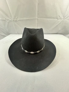 Chapeau de cowboy Stetson Stallion XX laine noir USA - Presque comme neuf jamais porté - Taille 7 1/4 - Photo 1 sur 10