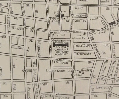Mapa de colección 1897 Charleston South Carolina 11"x14" antiguo original CIUDADELA Foto 1 de 4