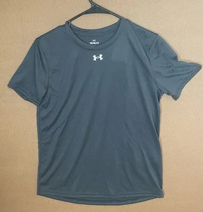 Boys Under Armour Dri-fit T-shirt Gray/White Size Youth Large - Picture 1 of 8