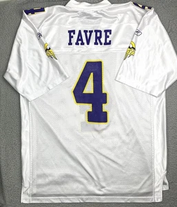 Minnesota Vikings Brett Favre NFL Football Jersey White Reebok Size XL - Picture 1 of 6