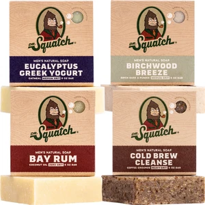 Men'S Soap Variety 4 Pack - Men'S Natural Bar Soap - Cold Brew Cleanse, Birchwoo - Picture 1 of 12