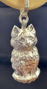 RARE Antique Double Sided Cat Sterling Celluloid Ring Rattle Chrisford & Norris - Picture 1 of 14