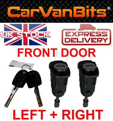 FOR SKODA OCTAVIA 1996-2010 FRONT DOOR INNER LOCK BARREL LOCKS SET WITH KEYS - Image 1 of 4
