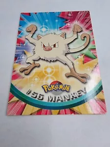 Topps Pokémon #56 Mankey Fighting Regolare Edizione Animazione TV MP - Foto 1 di 10
