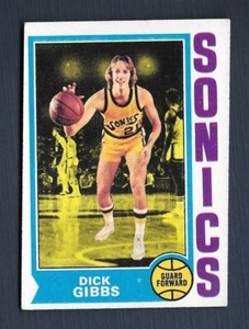 1974-75 Topps Dick Gibbs #106 Seattle Supersonics EX