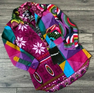 DESIGUAL LONG LINE GIRLS GRAPHIC SHIRT AGE 4 YEARS BNWT - Image 1 of 4
