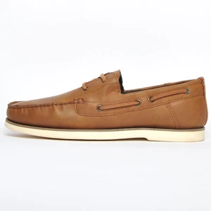 Zapatos de barco mocasín clásicos informales inteligentes con cinta roja arenosa para hombre - Imagen 1 de 5