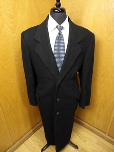 Roundtree Yorke soprabito cappotto invernale 42r nero 100% lana Y#18 - Foto 1 di 5