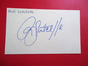 Rick Sutcliffe - Autograph on 3" X 5" Index Card - Baltimore Orioles - Picture 1 of 1
