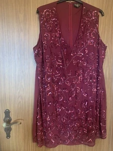 Bordeaux Fest - Party Abendkleid von“ Love-drobe-Luxe“/Gr.30 Entsp.48 mit Perlen - Bild 1 von 20