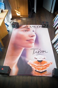 LANCOME INES SASTRE C French Bus Vintage Advertising Fashion Poster Original - Picture 1 of 7