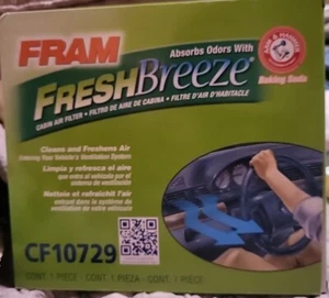 Fram CF10729 Fresh Breeze Cabin Air Filter with Arm & Hammer Baking Soda B70 - Picture 1 of 1
