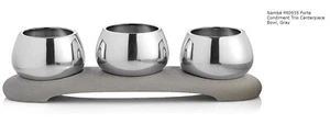 Nambe MT0935 Forte Condiment Trio Centerpiece Bowl - Picture 1 of 3