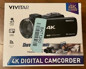 Vivitar Night Vision DVR4K-BLK Compact Camcorder - Black 4k - Picture 1 of 1
