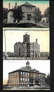 M56 Iowa, Atlantic Carnrgie Library, Albia Court House, Bedford High School - Picture 1 of 2