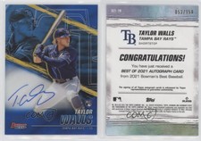 2021 Bowman's Best of Blue Refractor /150 Taylor Walls #B21-TW Rookie Auto RC