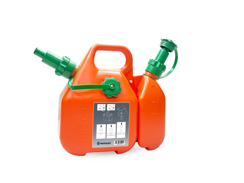 USA Holzfforma 6L Capacity Fuel Oil Canister Combo For Husqvarna Chainsaw Orange - Image 1 of 1