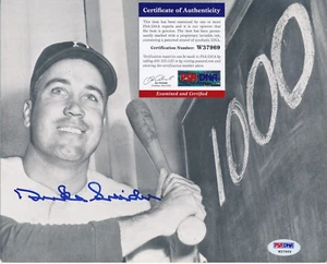 Duke Snider Signed Los Angeles Dodgers 1000 Hits 8x10 Photo PSA COA 969 - Picture 1 of 1