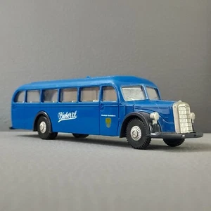 Vintage Model Bus Mercedes-Benz BIEBERTAL Blue Brekina 1/86 Made In W.Germany - Picture 1 of 20