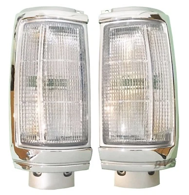 FRONT CHROME CORNER LIGHT LAMP for Mitsubishi L200 Dodge Ram50 Colt Strada Foto 1 de 3